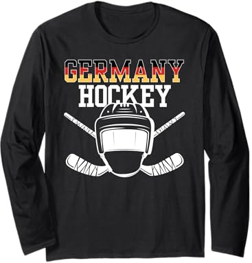 Deutschland Eishockey Fans Trikot Support Deutsche Hockey Langarmshirt