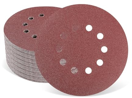 CUBEWAY Disques de Ponçage 225 mm 30 Pièces Grain P240 10 Trous Disques Abrasifs 225 mm Ronds Papier Abrasif for Ponceuse pour Cloisons Sèches Ponceuse Girafe (30 Pièces-P240) | Oxyde d'aluminium de qualité supérieure, universel pour cloisons sèches, plaques de plâtre, spatule, bois, métal, plastique