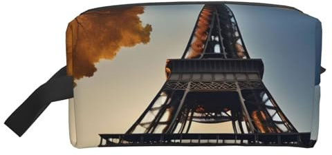 Bella Torre Eiffel Parigi Stampa Viaggio Trucco Portatile Cosmetico Organizzatore Sacchetto Sacchetto Grande Capacità Sacchetto di Immag