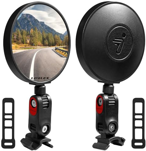 LOVLEX 2 Stück Rückspiegel für Segway Ninebot MAX G30 & G3 - Einstellbarer Weitwinkel-Rückspiegel - Kompatibel mit MAX G30, G2, G3, ZT3 PRO, F3, E3, E3 Pro, F2, F2 Pro, F3 Pro