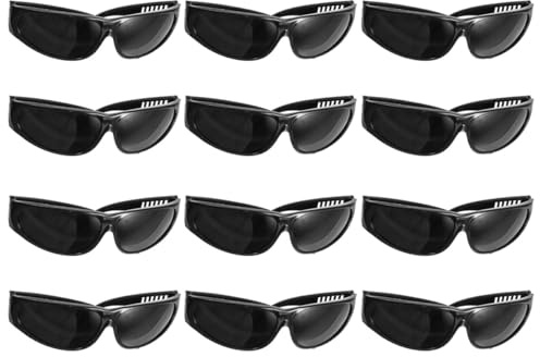 Cabilock 12 Gafas Protectoras para Soldar a Prueba de Viento y Polvo Color Negro Paquete de 12 Piezas Gafas de Seguridad Industrial para Trabajos de Soldadura Eléctrica
