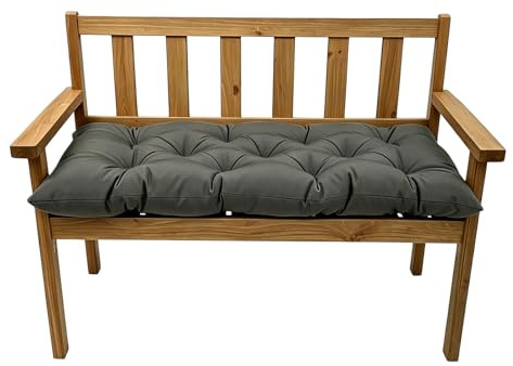 BORDEAG Coussin De Banc, Coussin Exterieur Imperméable, Coussins De Jardin, Imperméable Résistant Aux UV, Polyester, 100x50 cm, Gris Foncé