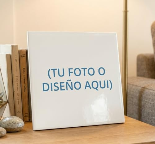 Azulejo de Cerámica Personalizado con Foto o Diseño, 15 x 15 cm