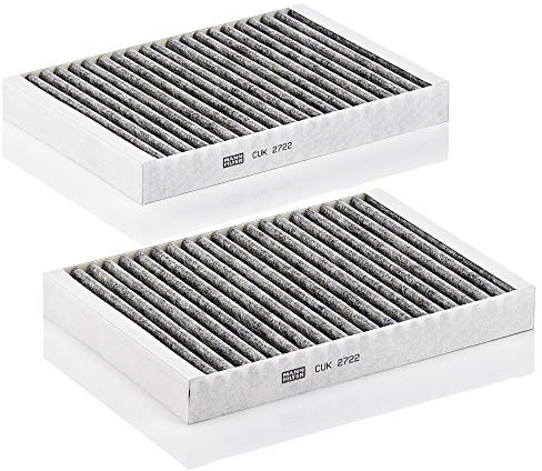 MANN-FILTER, CUK 2722-2 Innenraumfilter, mit Aktivkohle | Für PKW, Staub- und Pollenfiltration, Geruchsreduzierung, Echte OE-Technologie