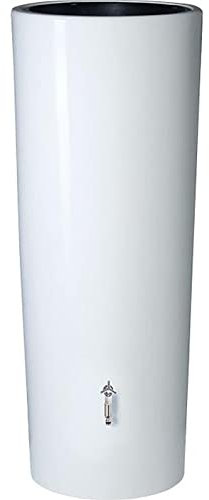 GARANTIA Color 2in1 Regentonne 350 Liter Coco inkl. Pflanzschale - Wassertank, Regenfass, Regenwassertonne, Regenwassertank, Wasserfass, Wassertonnen für Garten, Wassertonne, Wasserbehälter