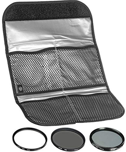 Hoya Lot de 3 filtres numériques avec pochette 58 mm (HMC UV/circulaire polarisant/ND8)