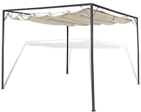 vidaXL Gazebo Giardino Tettuccio Retrattile Tendone Gazebo Padiglione Chiosco