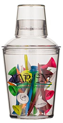 Martini Golf Tees Unisex-Erwachsene DMT005 Martini Golf-Shaker mit 8,9 cm Langen, robusten Kunststoff-Tees, 24 Stück, 3 1/4 Inches