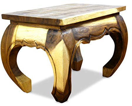 livasia Opiumtisch aus Massivholz – 60x40x40cm – Handgeschnitzter Beistelltisch Holz aus Thailand, Einzigartig und Nachhaltig, Ideal für Wohnzimmer und Leseecken