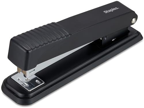 Staples Desktop Stapler, Full‑Strip Capacity, Black – Classic Office Stapler