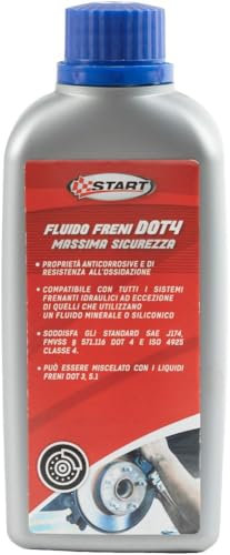 Start Fluido per Freni DOT 4 250 ML per Manutenzione ed Emergenza Auto, anticorrosivo e Resistente all'ossidazione.