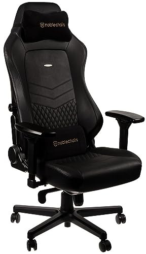 noblechairs HERO Gaming Stuhl - Bürostuhl - Schreibtischstuhl - Echtleder - Schwarz