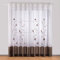 SIMPVALE 2 Piezas Cortinas de Salon - Bordado Floral Exquisito, 140x245cm, Marrón Translucido Visillos Paneles con Ojales para Dormitorio Comedor y Salón