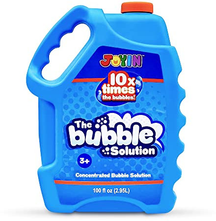 JOYIN 2,95 Liter KONZENTRIERT Seifenblasenflüssigkeit Nachfüllflasche (bis zu 29,5 Liter) Mischung der Riesenseifenblasen und Normale Seifenblase für Seifenblasenmaschine, Seifenblasenpistole, Sommer