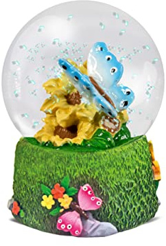 Water Globe - Butterfly from Deluxebase. Snow Globe Animal Decor with Butterfly Figurines. Glass Glitter Globe with Resin Figurine and Molded Base. Home Decorations, Novelty Decor and Butterfly Gifts.