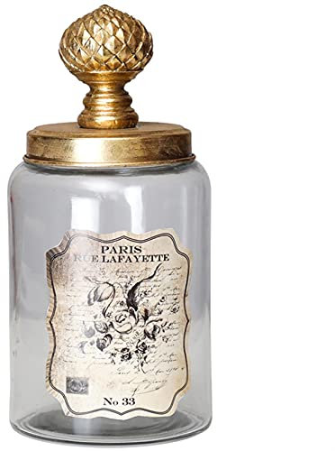 XXXXW Airtight Jar American Glass Jars with Lid Seal Cereal Dispenser Retro Decorative Candy Jar Snacks Storage Tank Home Decoration Ornaments Kitchen Storage Containers (Color : A)