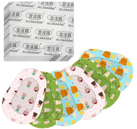 45PCS 3 Styles Cartoon Adhesive Eye Patches Pads Bandages Breathable Lazy Eye Patches for Kids and Adults