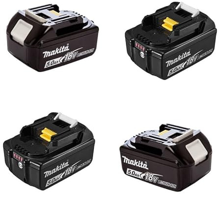Makita BL1850BX4 Akku Batterien 18 V Li-Ion LXT 5,0 Ah Akkus für kabelloses Werkzeug, 4 Stück