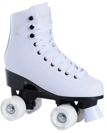 MADIVO Classic Pattini da Donna Classici Retro | Cuscinetti ABEC-7 | Pattini da Ragazza Inliner Inlineskates | Bianco | Taglia 35, 36, 37, 38, 39, 40, 41
