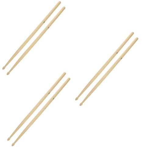 Abaodam 3paare Maple Drumsticks Für Junge Mädchen Leichte Percussion-sticks Für Anfänger Und Profis Robuste Holz-drumsticks Für Jazz Und Orchestermusik