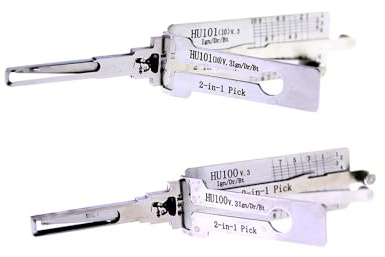 YCXNLONG Auto LiShi HU101 HU100 Dietrich und Decoder Werkzeug für Autotürschloss, professionelle Schlosserwerkzeuge, schneller Öffner