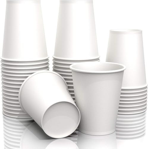 Sheriffdrink [50 unidades] Tazas de café desechables – Vasos de papel de 9 onzas – Vasos de bebidas calientes | Tazas frías para agua jugo o té – Ideal para pub | Fiesta | Oficina | Recepción de boda