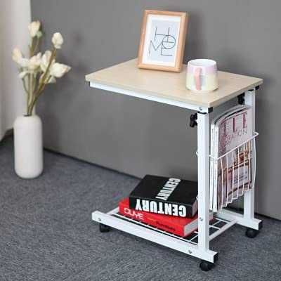 FGDIUCVN Coffee Table C-shaped Side Table Sofa Companion Bedside Living Room Bedroom Small Side Table Mini Tea Table Coffee Table End Table (Color : Blanc) Full moon