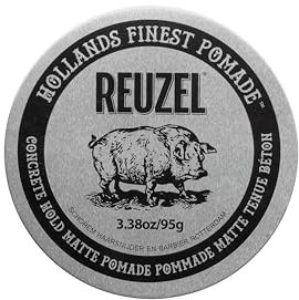 Reuzel Concrete Hold Matte Pomade, Extra Firm Hold Pomade For A Strong Natural Looking Hairstyle 3.38oz/95g