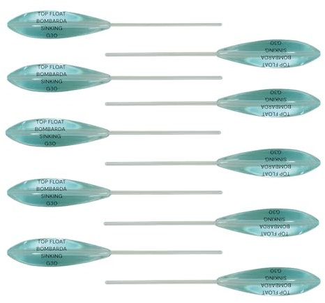 PRO FILSTAR Top Float Sbirolino Sinking Set Trans-Blau 10 x 30g - Zargan & Forellen Angeln Zubehör - Meeresangeln - Spirolino Sinkend - Angelzubehör - Long Cast Fishing Sport Set - Gewichte Angelset