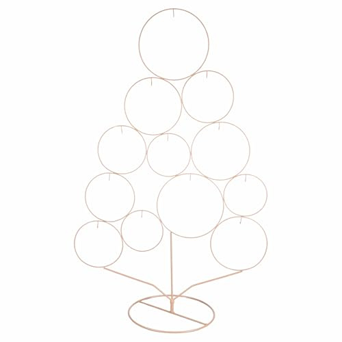 Weihnachtsbaum aus Eisen, Höhe 82 cm, 18 Haken, Champagner, Xmas