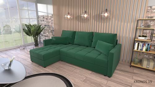 Generisch Couchgarnitur Sofa Sofagarnitur BELA L mit Schlaffunktion Wohnlandschaft kro_nos 19