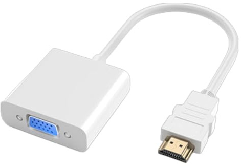 Frfik Adattatore da VGA a DVI, connettore da laptop a monitor, 1920 x 1080 HD, in rame placcato oro, cavo di conversione attivo da VGA a DVI, cavo adattatore da 0,25 m per PC, HDTV, laptop, TV e