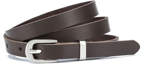 Frentree Ledergürtel Damen, MADE IN GERMANY 1,5 cm schmaler Echtleder Gürtel, für Kleid und Anzughose, 100% Leder