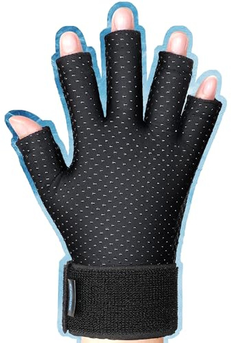 Chilmax Finger Arthritis Compression Hand Ice Pack Glove for Pain Relief,Adjustable Wrist Gel Ice Pack Finger Sleeves,Hot & Cold Therapy for Carpal Tunnel,Swelling,Inflammation,Tendinitis(1pcs Large)