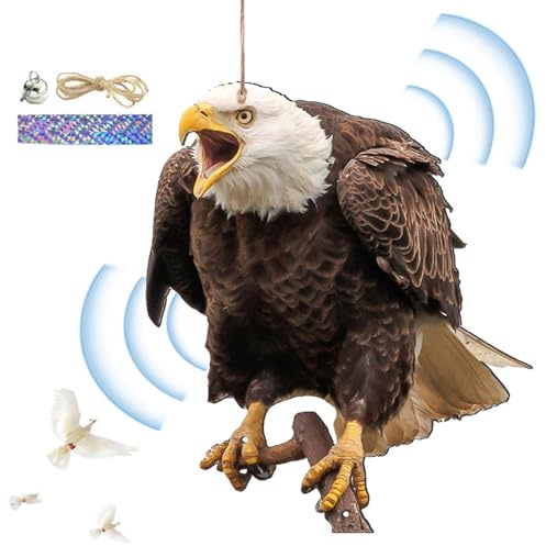 2 Pezzi Falco Spaventa Piccioni Anti Piccioni, Scaccia Piccioni Da Balcone, Con Dischi Riflettenti, Spaventapasseri Gufi Di Cartone Per Uccelli Gufo Riflettente Per Proteggere Balcone Orto Piante