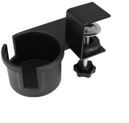 Portavasos de plástico con estante de almacenamiento fijo para tazas de agua diseñado para escritorios de computadora y mesas de dormitorio, adecuado para uso en la oficina