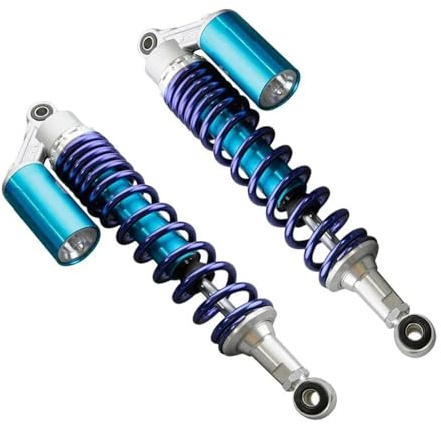 YaniJydQ Amortisseur À Ressort Amortisseurs Pneumatiques De Moto 400 Mm, Coussin De Suspension Réglable pour Scooter, Kart, Cyclomoteur, Quad, VTT, Motos Tout-Terrain, Universelles