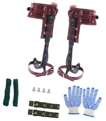 Oshhni Baumkletter-Spikes-Set, Ausrüstung, robuster Fallschutz, zu verwendende, rutschfeste Pedale, Sporen zum Obstpflücken, Überleben