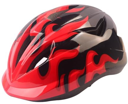 Cabilock Casque Équitation pour Garçon Fille Casque de VTT et Skateboard Équipement de Sécurité pour Vélo Tour de Tête Rouge