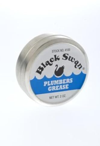 Black Swan 04100 Plumber's Grease 2oz - Special Lithium Soap Combination, Silicone Grease for O-Rings, Waterproof, Rust & Corrosion Protection, Smooth Faucet Operation, Temp Range +15°F to +350°F