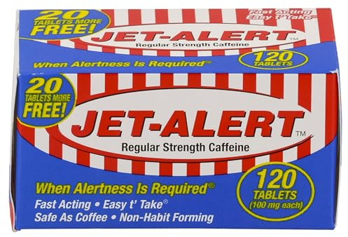 Jet-alert 100 Mg Each Caffeine Tab 120 Count Value Packs (8)