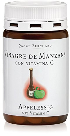 Vinagre de Manzana Masticable con Vitamina C Natural - 120 Pastillas - para apoyar una dieta de control de peso - Sanct Bernhard - Cebanatural