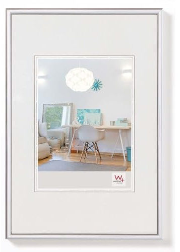 walther design Cadre Photo Argent 60 x 80 cm Nouveau Cadre en Plastique Lifestyle KV080S