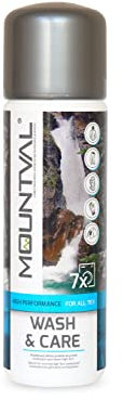 Mountval Wash & Care – Imprägnierwasc für Sport Kleidung, Funktionskleidung, oder Outdoor Ausrüstung – Goretex Membran einwaschen klēnər