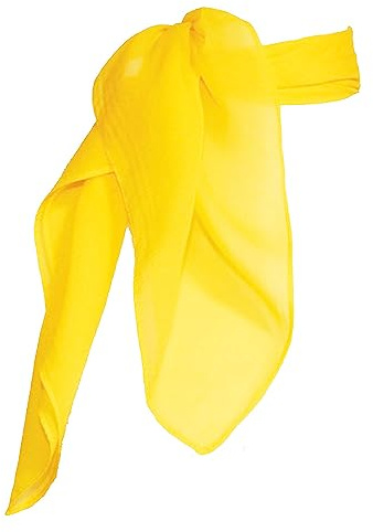 Hip Hop 50's Shop 1950s Chiffon Scarf Square Vintage Retro Sheer Neck Hair Tie Women Girls Yellow (Yellow 23)