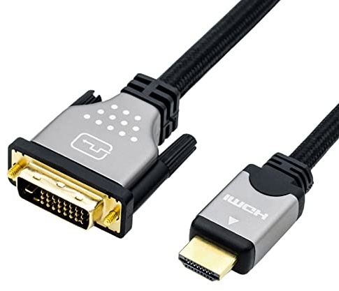 Roline Cable de monitor DVI - HDMI, ST-ST, doble enlace, negro/plata, 3 m