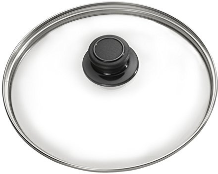 MaxxGoods Glasdeckel Edelstahlrand Sicherheitsglas (⌀ 18cm)