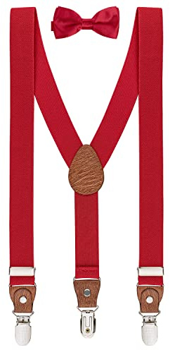 BomGuard Kinder Hosenträger & Fliege Set – verstellbar – ca. 90–125 cm Körpergröße – für Jungen & Mädchen