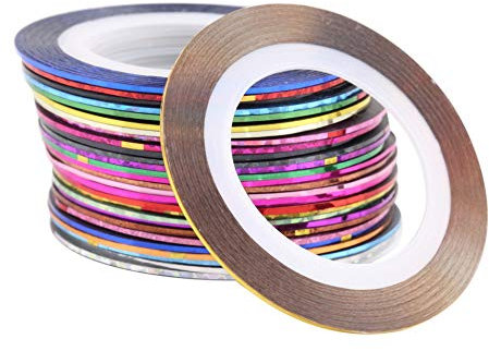 30 Pcs 30 Colors Rolls Striping Tape Line Nail Art Decoration Sticker Tips DIY Nail Tool For Girls Ladies