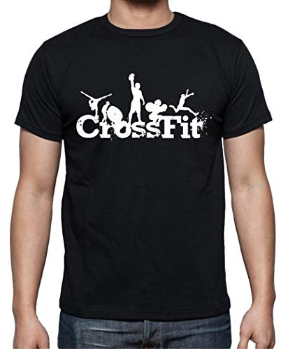 the Fan Tee Camiseta de Hombre Crossfit Deporte Gimnasio Gym Pesas 002 L